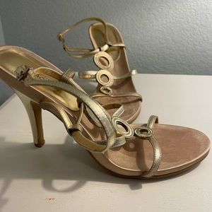 Strappy gold Kenneth Cole (Reaction) size 10 shoes.